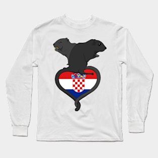 Gerbil Croatia (dark) Long Sleeve T-Shirt